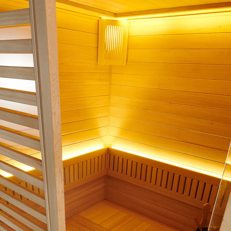 Saunas 2- Person Indoor Traditional Steam Sauna in Hemlock